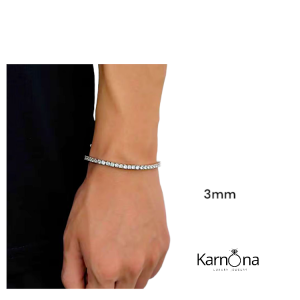 ⁦צמיד טניס יוקרתי מעבדה 3mm⁩ – תמונה ⁦10⁩