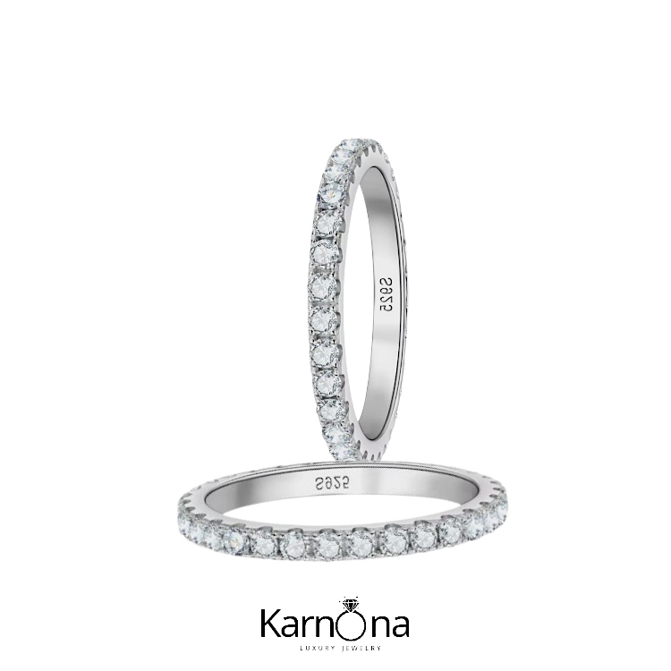 טבעת פס כסף 925s