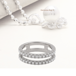 טבעת ספיר כפולה מעבדה