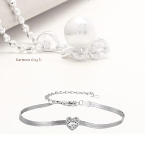 צמיד לב בשיבוץ אבן מעבדה