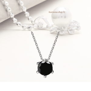 שרשרת סוליטר אבן מעבדה שחורה