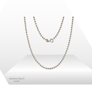 שרשרת עיגולים כסף טהור