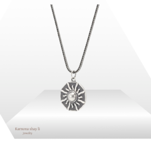 שרשרת לגבר תליון שמש כסף 925s