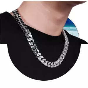 שרשרת חוליות עבה סגסוגת אל חלד