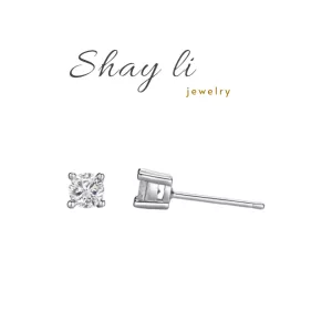 עגילים יהלום מעבדה נקודה 0.3ct