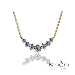 שרשרת 7 אבנים מעבדה זהב