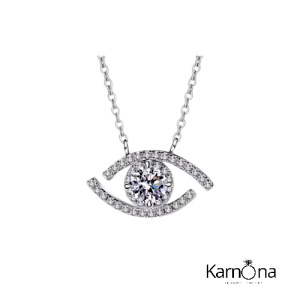 שרשרת עין משובצת אבני מעבדה