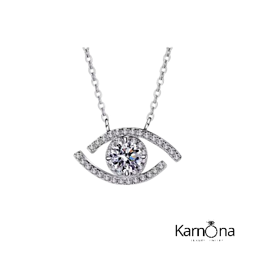 שרשרת עין משובצת אבני מעבדה