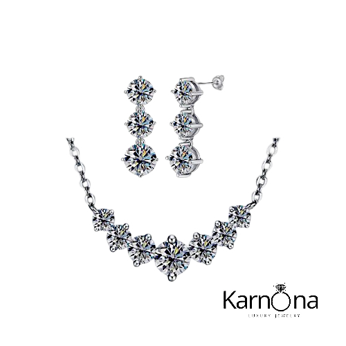 שרשרת 7 אבנים מעבדה 2.8ct – תמונה 3