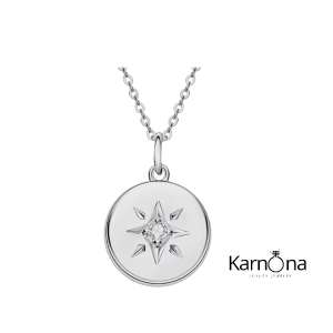 שרשרת מטבע בשיבוץ אבן מעבדה