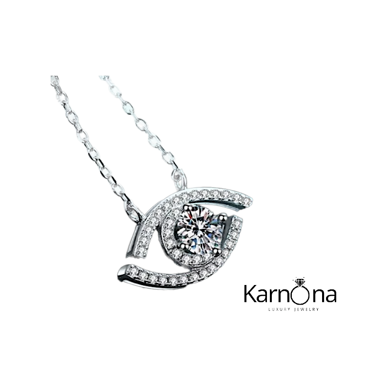 שרשרת עין משובצת אבני מעבדה – תמונה 3