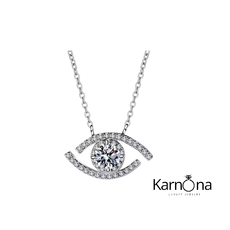 שרשרת עין משובצת אבני מעבדה – תמונה 4