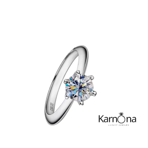 ⁦טבעת קלאסית סוליטר מעבדה 1.0CT⁩ – תמונה ⁦8⁩