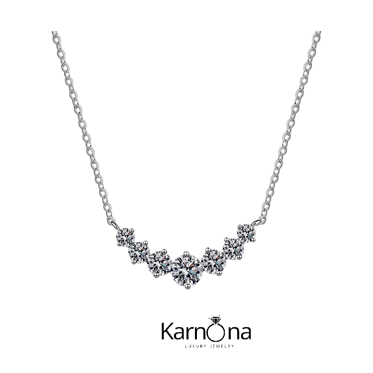 שרשרת 7 אבנים מעבדה 2.8ct – תמונה 5