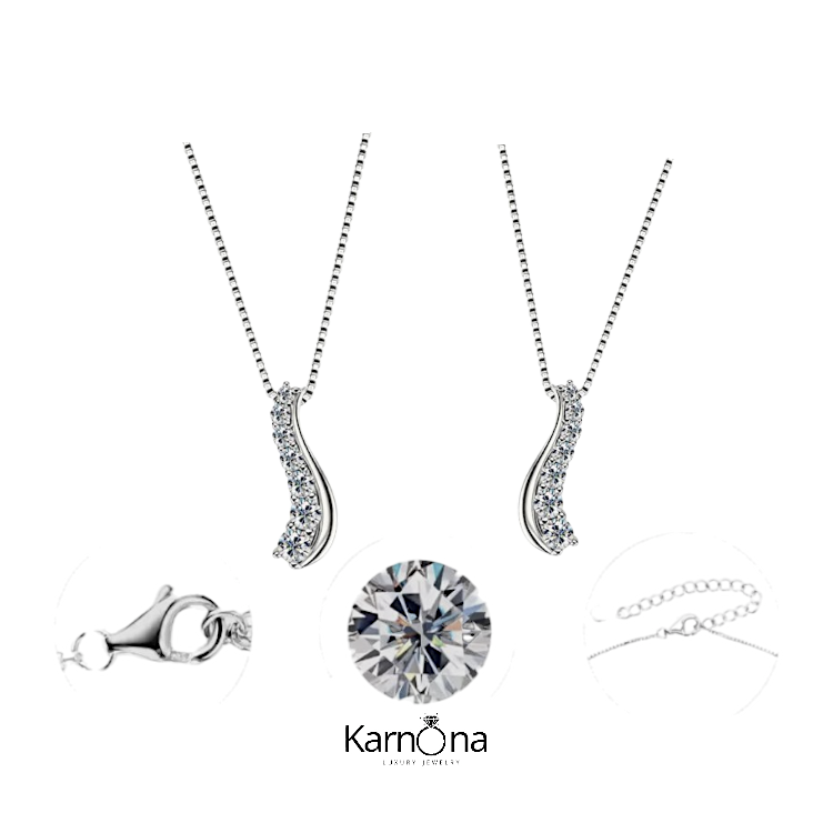 שרשרת מעוצבת בשיבוץ אבני מעבדה – תמונה 5