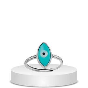 טבעת עין כסף 925s