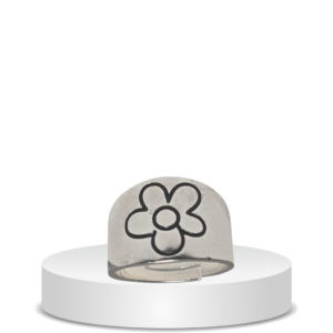 טבעת פרח כסף 925s