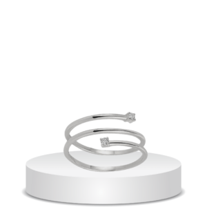 טבעת אריאל ספירלה כסף 925s