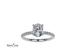 טבעת אובלית אבן מעבדה 2.0ct
