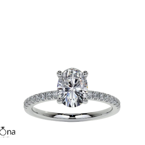 טבעת אובלית אבן מעבדה 2.0ct