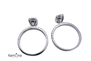 ⁦טבעת אובלית אבן מעבדה 2.0ct⁩ – תמונה ⁦4⁩