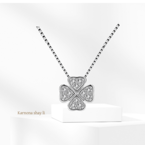 שרשרת תלתן עדינה כסף 925s