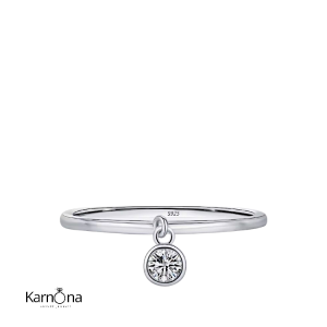 טבעת מעבדה עדינה אבן 0.3ct