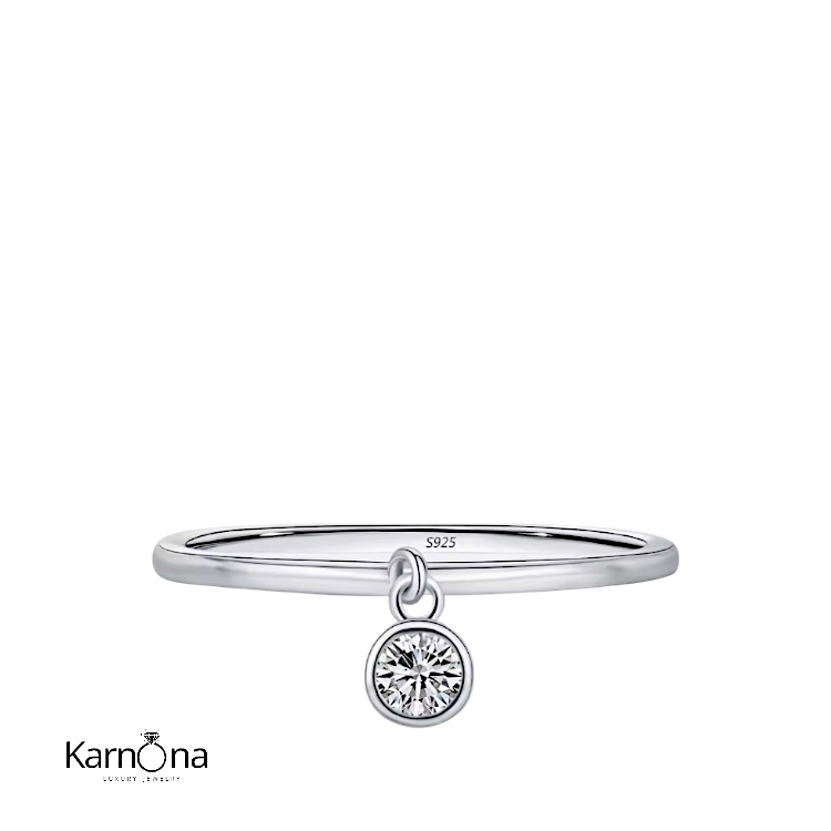 טבעת מעבדה עדינה אבן 0.3ct