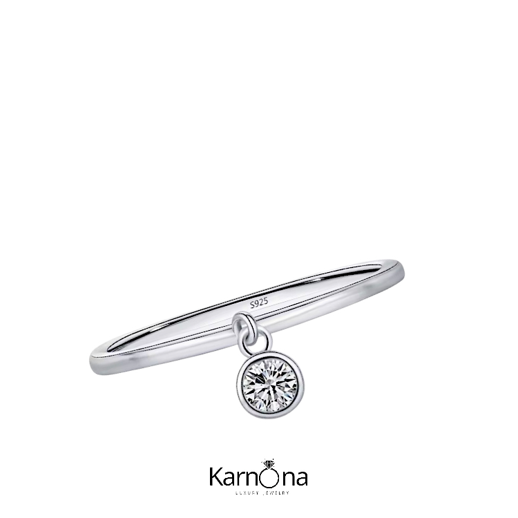 טבעת מעבדה עדינה אבן 0.3ct – תמונה 8