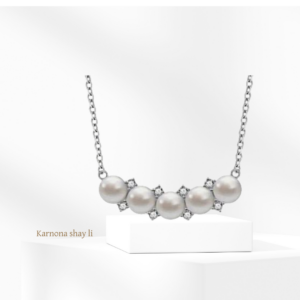 שרשרת פרח פתוח פנינה