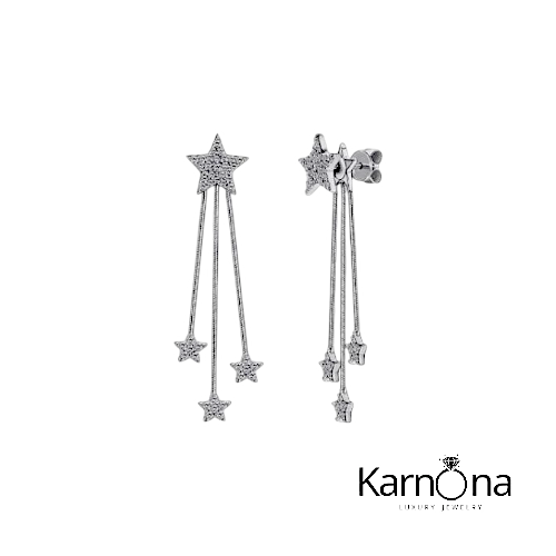 עגילים שרשרת כוכבים מעבדה – תמונה 5