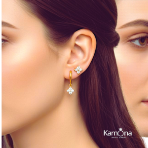 סט עגילים תלתן כסף סטרלינג 925