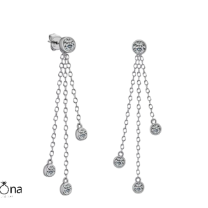 עגילים שרשרת מעוצבים מעבדה