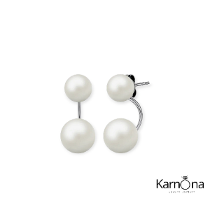 עגילים פנינה כפול