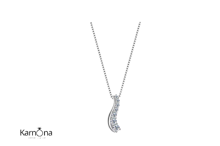 שרשרת מעוצבת בשיבוץ אבני מעבדה – תמונה 2