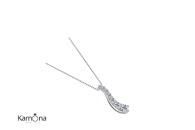 שרשרת מעוצבת בשיבוץ אבני מעבדה – תמונה 3