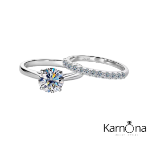 ⁦טבעת זהב לבן 18k אבן מעבדה 1.0ct⁩ – תמונה ⁦4⁩
