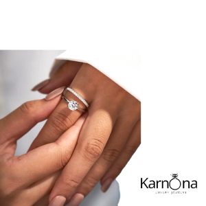 ⁦טבעת זהב לבן 18k אבן מעבדה 1.0ct⁩ – תמונה ⁦6⁩