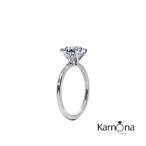 ⁦טבעת זהב לבן 18k אבן מעבדה 1.0ct⁩ – תמונה ⁦9⁩