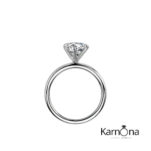 ⁦טבעת זהב לבן 18k אבן מעבדה 1.0ct⁩ – תמונה ⁦8⁩
