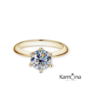 ⁦טבעת קלאסית סוליטר מעבדה 1.0CT⁩ – תמונה ⁦4⁩