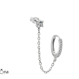 עגיל מעבדה כפול שרשרת