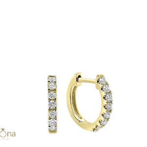 עגילים חישוק זהב מעבדה