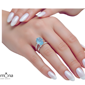 טבעת יוקרה אבן חן טבעית