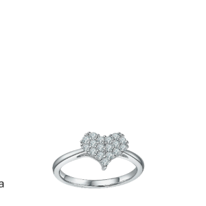 טבעת לב בשיבוץ אבני מעבדה