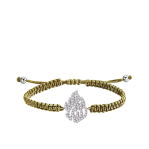 צמיד תליון אש משובץ אבני מעבדה