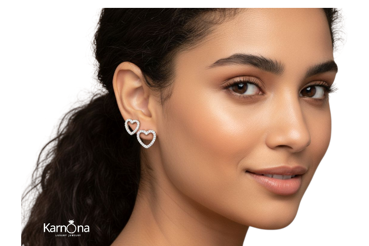 עגילים לב מעבדה – תמונה 2