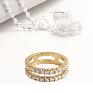 טבעת ספיר כפולה מעבדה