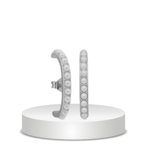 עגילים חובקים פנינים כסף 925s