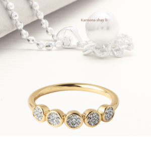 טבעת רונה 5 אבני מעבדה